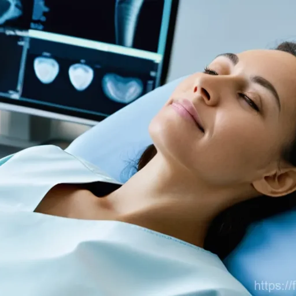 갑상선암 완치율 - **Prompt: "Early Detection: The Gentle Scan"**
"A peaceful and reassuring scene in a modern medi...