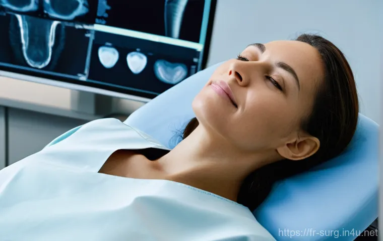 갑상선암 완치율 - **Prompt: "Early Detection: The Gentle Scan"**
"A peaceful and reassuring scene in a modern medi...